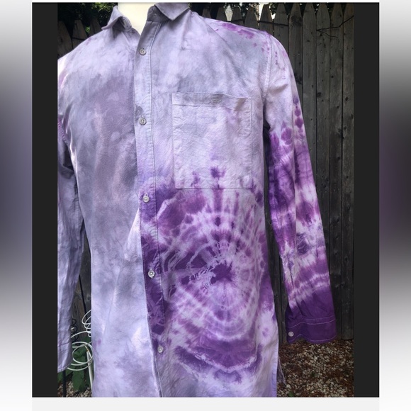 Your Neighbors 1 of 1 tie-dye tunic style shirt Purpla graze MED - Picture 4 of 11